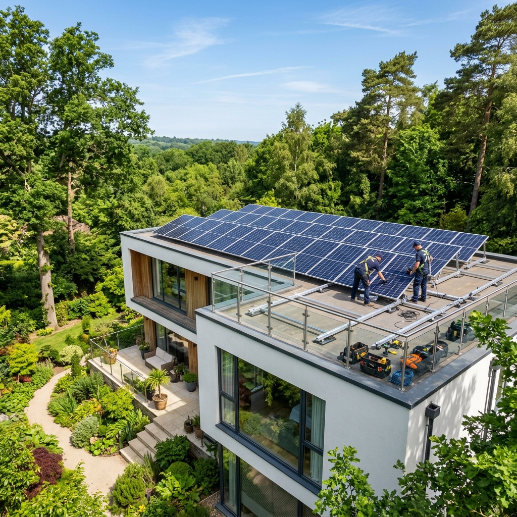 Solar Panels on Terrace